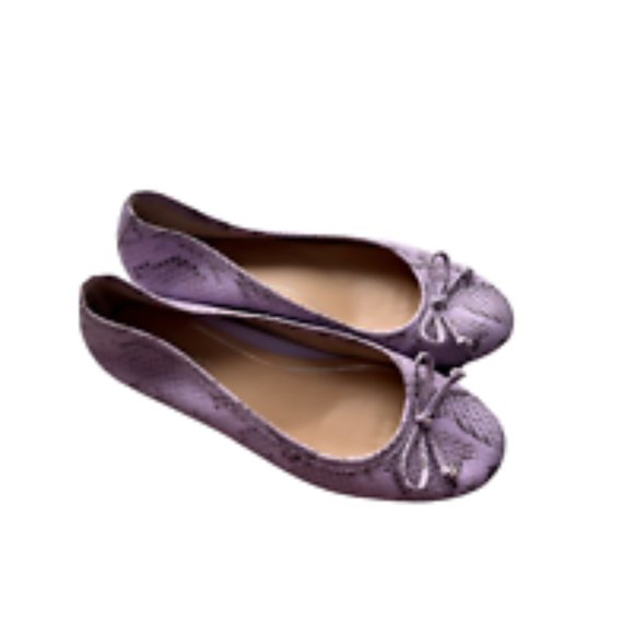 Vionic Callisto Snakeskin Embossed Purple Lavender Leather Ballet Flat size 8 - Picture 10 of 12